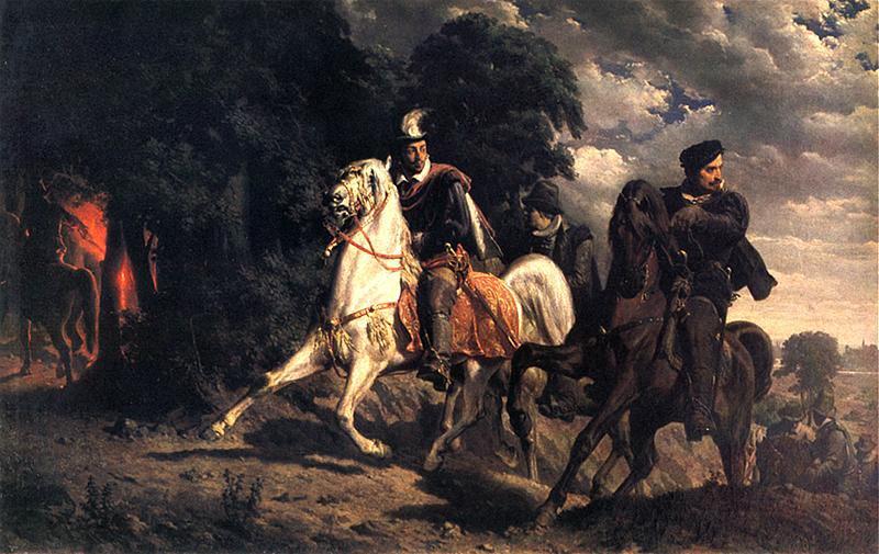 Artur Grottger The Escape of Henry of Valois from Poland. Sweden oil painting art
